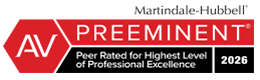 Martindale-Hubbell | AV Preeminent | Peer Rated for Highest Level of Professional Excellence | 2026